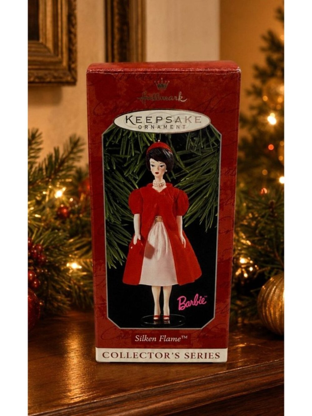 Hallmark Keepsake 1998 Silken Flame Barbie Christmas Ornament Vintage